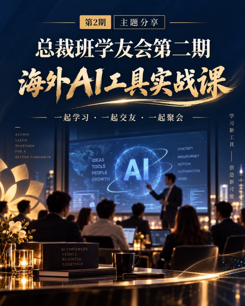 莲花演说总裁班学友会第二期 · 海外AI工具实战课